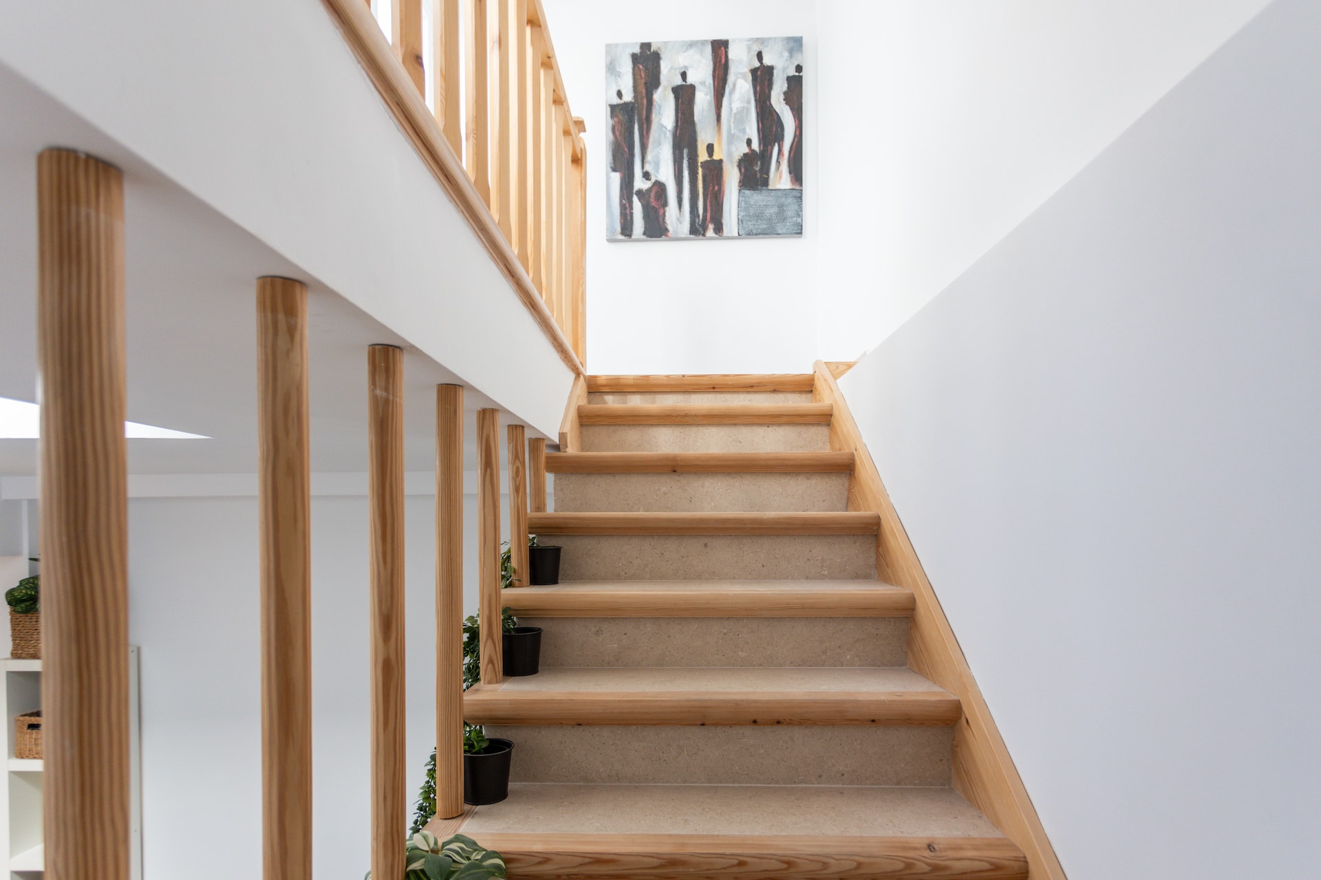Detalle de la escalera de la casa